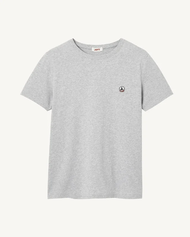 Melange grey Pietro organic cotton T-shirt