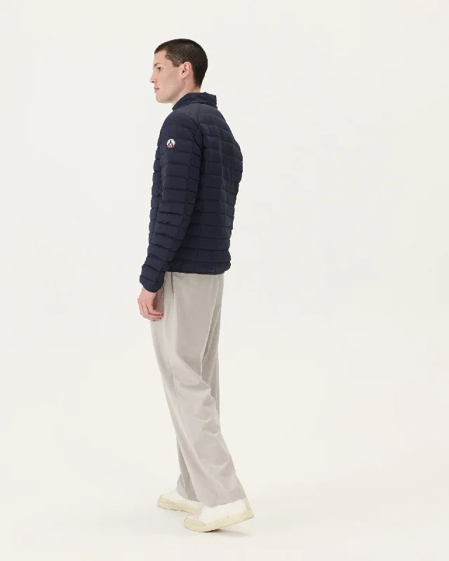 Navy Aragon lightweight stretch puffer jacket