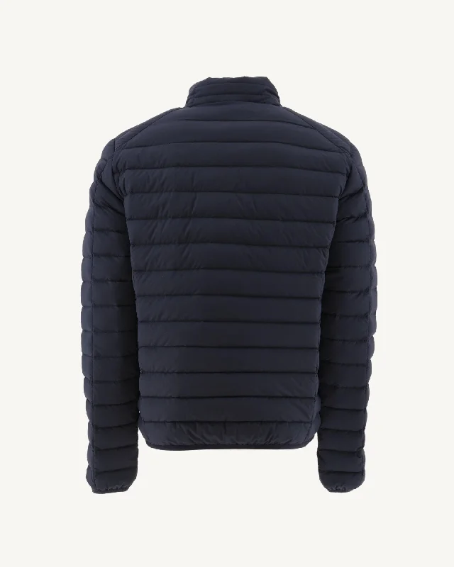 Navy Aragon lightweight stretch puffer jacket