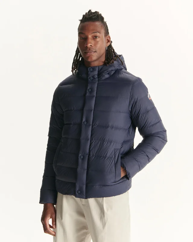 Navy Jorge hooded puffer jacket