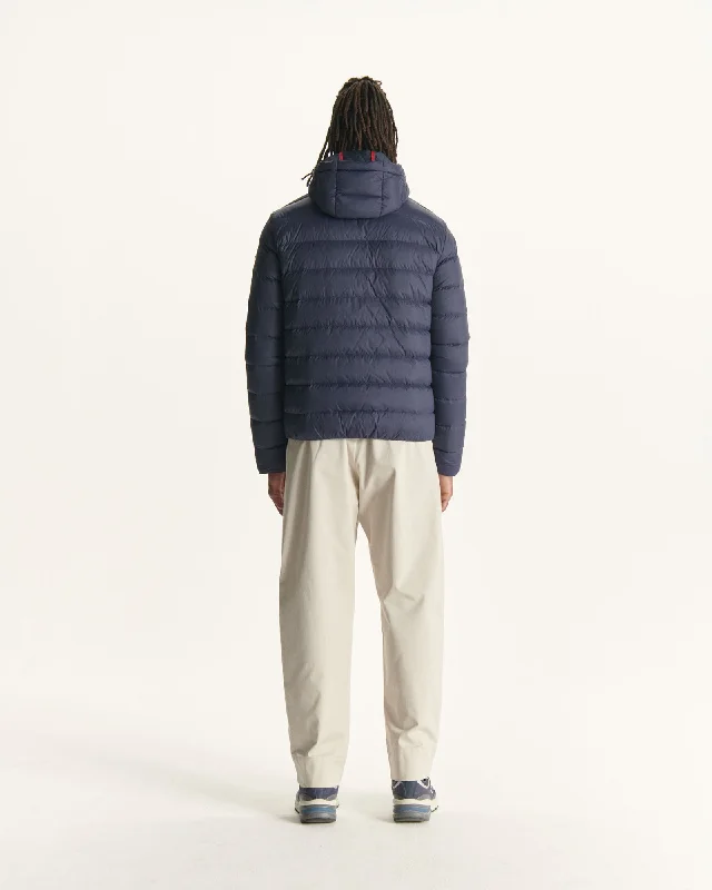 Navy Jorge hooded puffer jacket