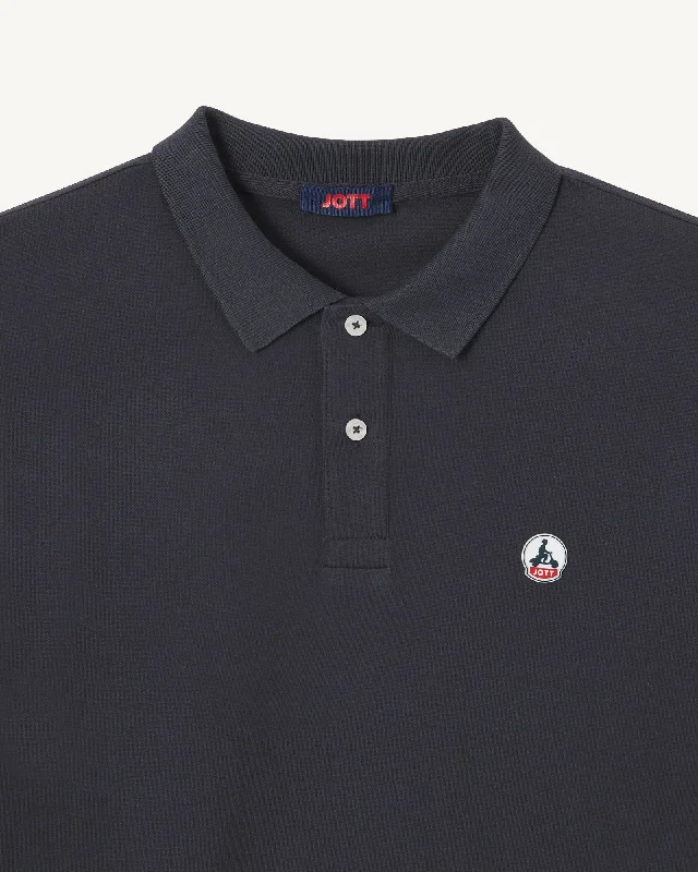 Navy Marbella organic cotton polo shirt