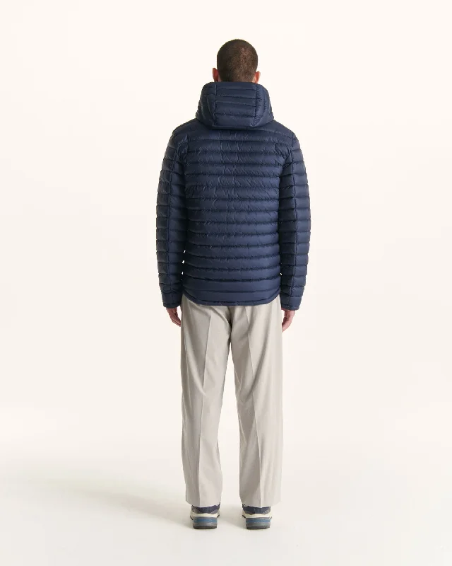 Navy Reversible hooded puffer jacket Bergen