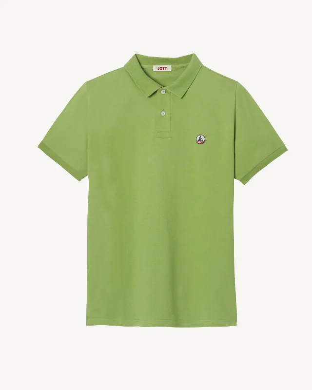 Fern green Marbella organic cotton polo shirt