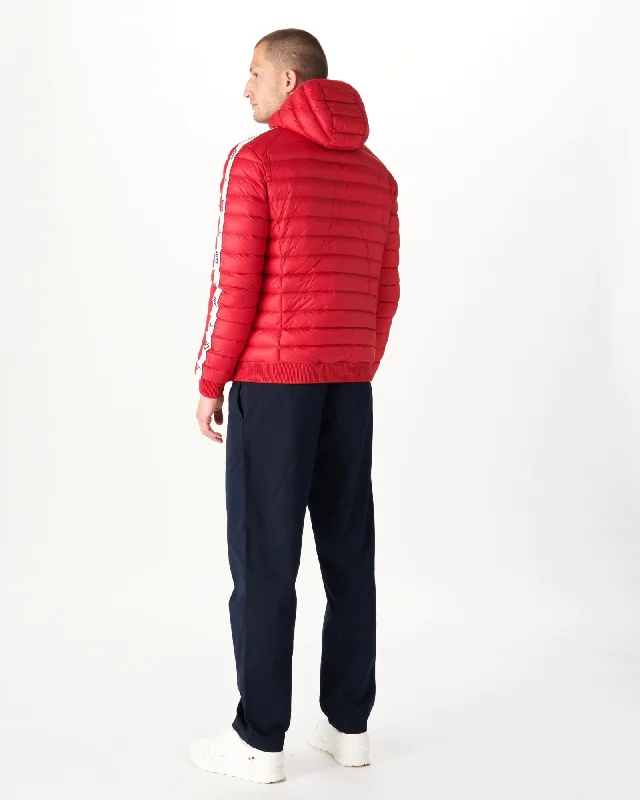 Red Hooded down jacket Colin