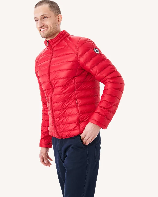 Red Lightweight down jacket Mat