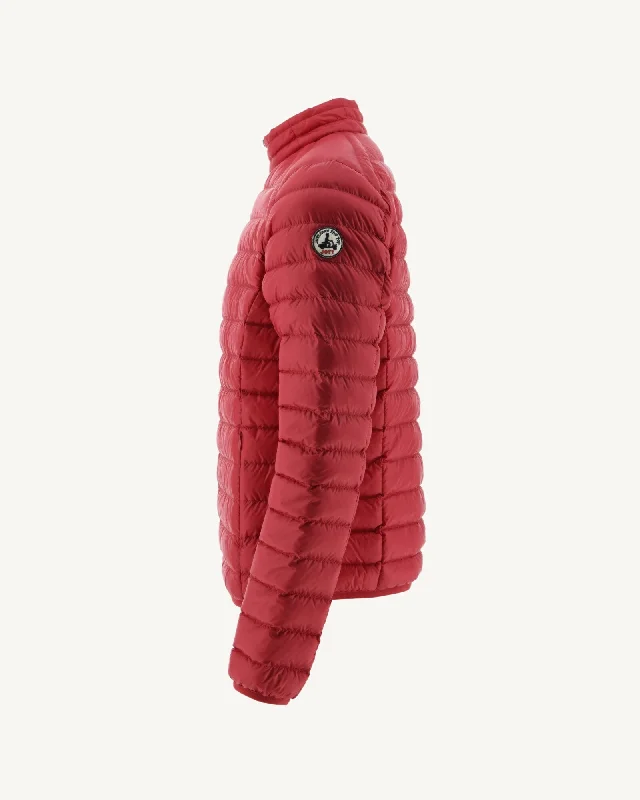 Red Lightweight down jacket Mat