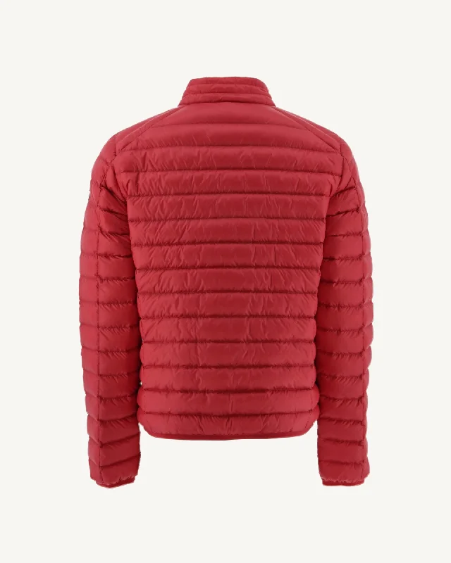 Red Lightweight down jacket Mat