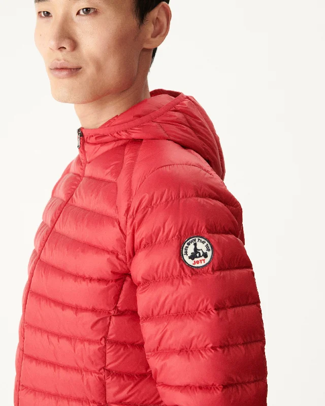 Red Lightweight down jacket Nico