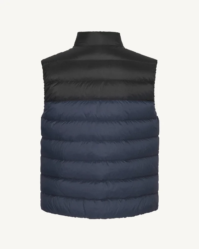 Thomas Bicolore two-tone winter gilet Navy/Black