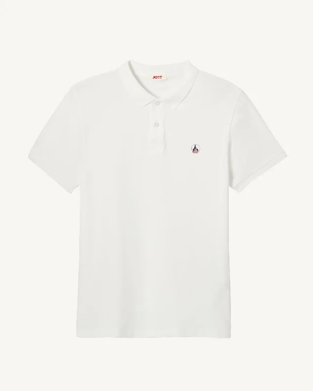 White Marbella organic cotton polo shirt